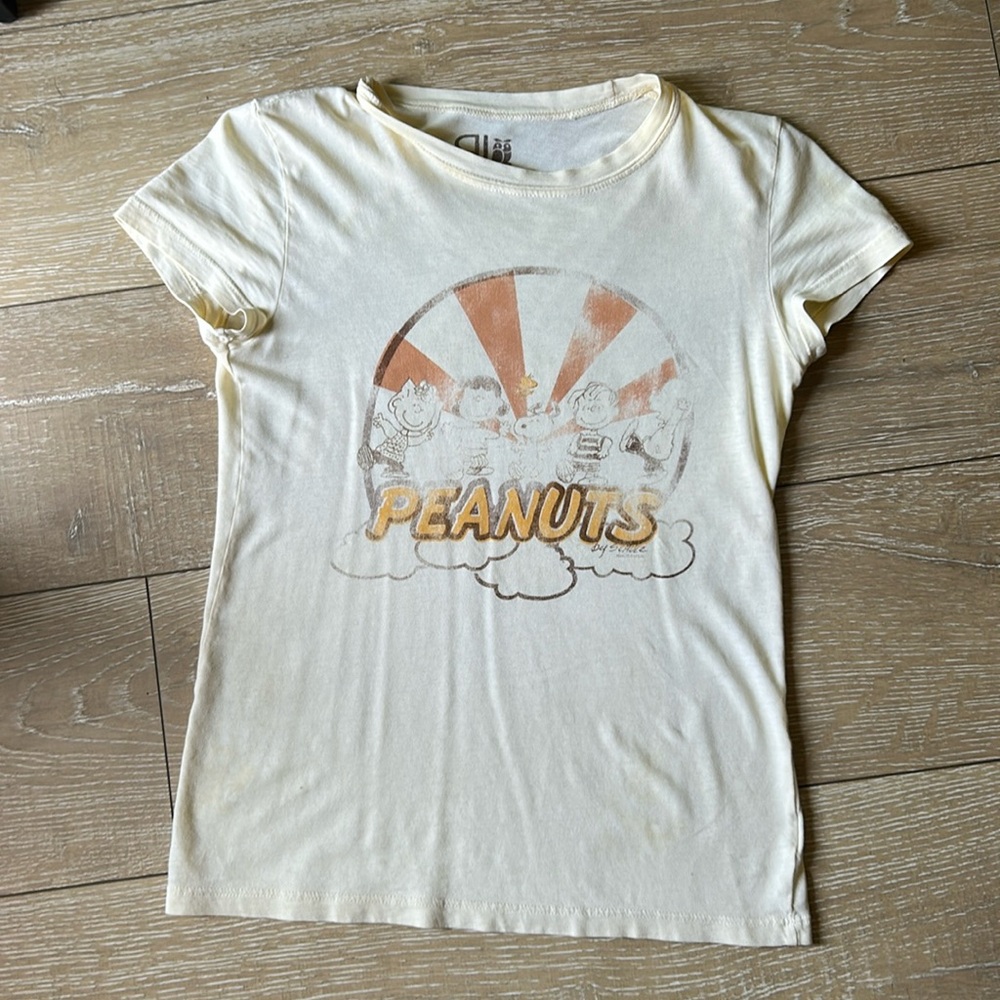 Cap Sleeve Peanuts Graphic T-Shirt